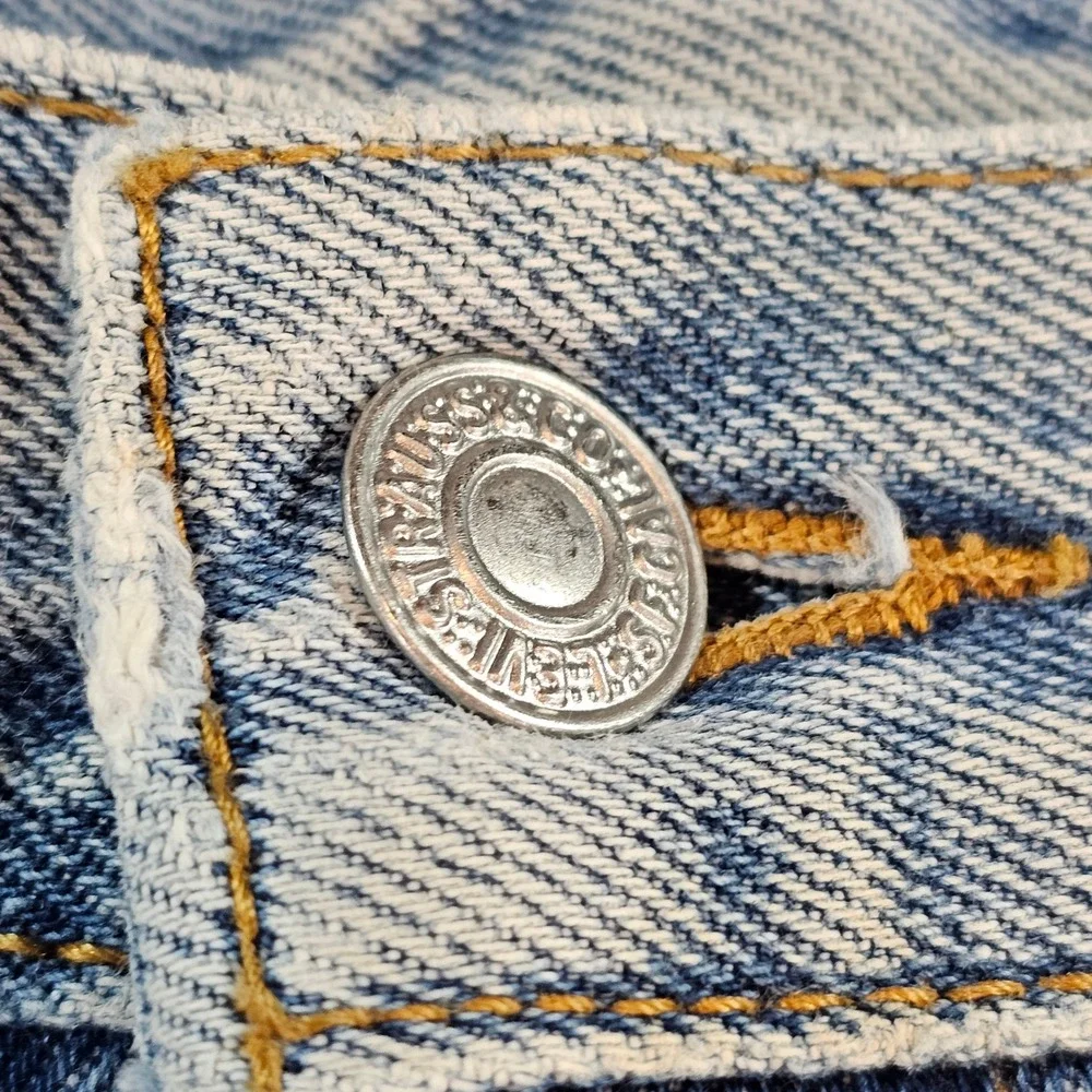 Levi's 505 Mens 38x32 (40x32 Tag) Regular Straight Light Blue Jeans Denim VTG